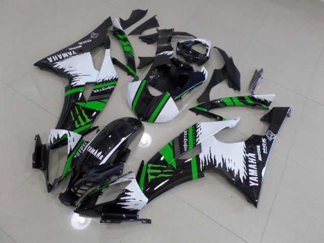 Carénage Yamaha R6 2008-2016 - Spécial Blanc Vert Monster Carénage Yamaha R6 2008-2016 - Spécial Blanc Vert Monster