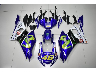 Carénage Yamaha R6 2017-2023 - Monster Bleu Movistar 46