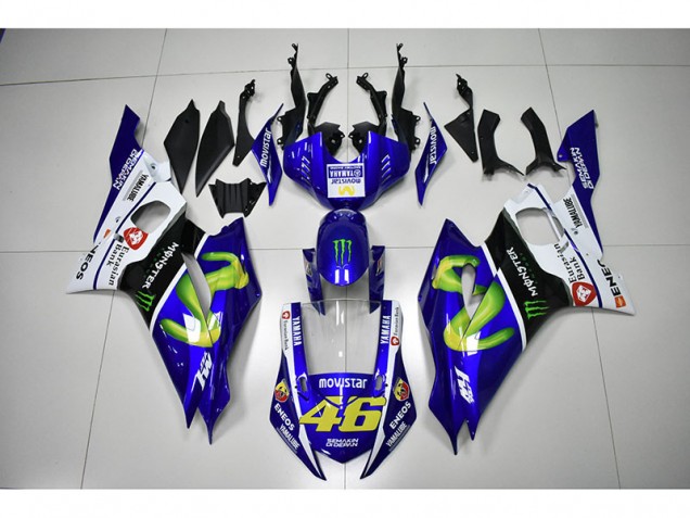 Carénage Yamaha R6 2017-2023 - Monster Bleu Movistar 46 Carénage Yamaha R6 2017-2023 - Monster Bleu Movistar 46