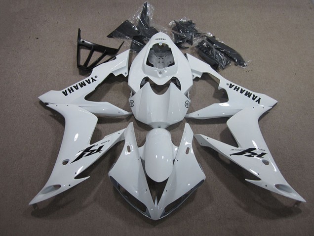 Carénages Complet Yamaha R1 2004-2006 - Blanc Noir Décalque Carénages Complet Yamaha R1 2004-2006 - Blanc Noir Décalque
