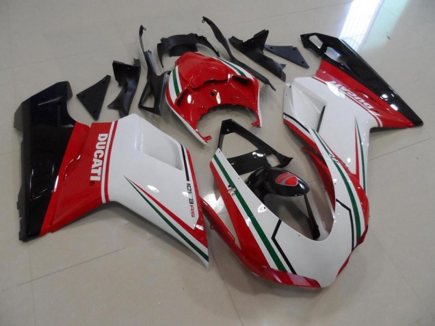 Carénages Ducati 848 1098 1198 2007-2014 - Rouge Blanc Carénages Ducati 848 1098 1198 2007-2014 - Rouge Blanc