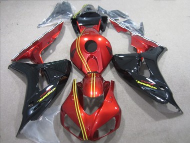 Carénages Honda CBR 1000 RR 2006-2007 - Noir Rouge Jaune