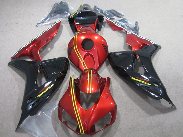 Carénages Honda CBR 1000 RR 2006-2007 - Noir Rouge Jaune Carénages Honda CBR 1000 RR 2006-2007 - Noir Rouge Jaune