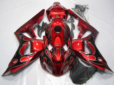 Carénages Honda CBR 1000 RR 2006-2007 - Rouge Noir Flamme