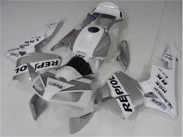Carénages Honda CBR 600 RR 2003-2004 - Argent Blanc Noir Repsol