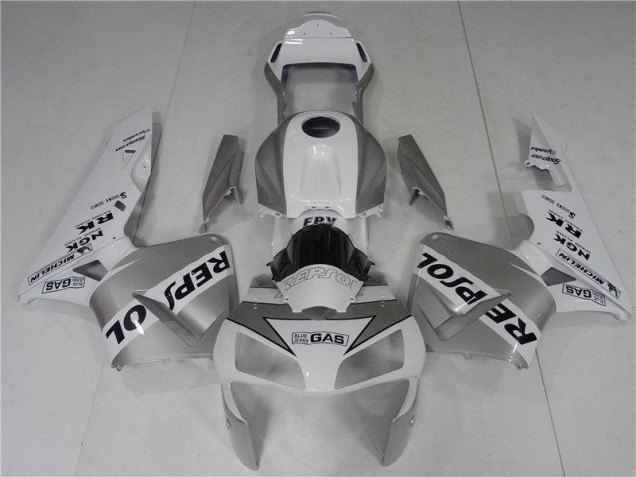 Carénages Honda CBR 600 RR 2003-2004 - Argent Blanc Noir Repsol