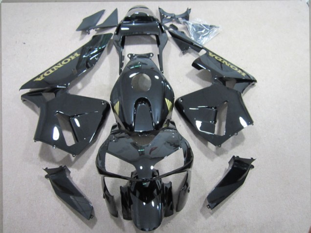 Carénages Honda CBR 600 RR 2003-2004 - Noir Or Décalque Carénages Honda CBR 600 RR 2003-2004 - Noir Or Décalque