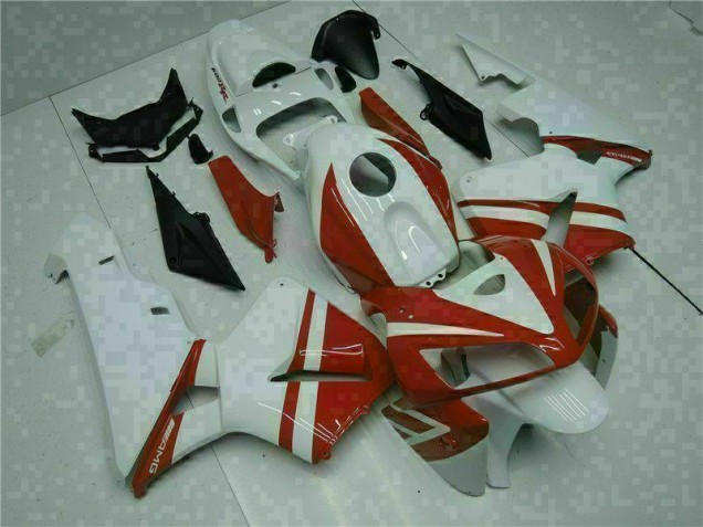 Carénages Honda CBR 600 RR 2005-2006 - Blanc Rouge Carénages Honda CBR 600 RR 2005-2006 - Blanc Rouge