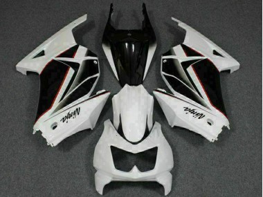 Carénages Kawasaki EX250 2008-2012 - Blanc Noir Ninja