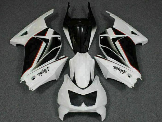 Carénages Kawasaki EX250 2008-2012 - Blanc Noir Ninja Carénages Kawasaki EX250 2008-2012 - Blanc Noir Ninja