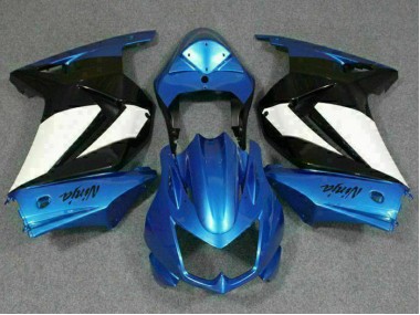 Carénages Kawasaki EX250 2008-2012 - Bleu Blanc Noir Ninja