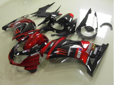 Carénages Kawasaki ZX 250R 2008-2012 - Noir Rouge Monster