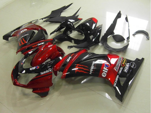 Carénages Kawasaki ZX 250R 2008-2012 - Noir Rouge Monster Carénages Kawasaki ZX 250R 2008-2012 - Noir Rouge Monster