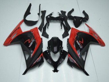 Carénages Kawasaki ZX 300R 2013-2016 - Rouge Noir