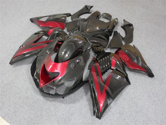 Carénages Kawasaki ZX14R ZZR 1400 2006-2011 - Noir Rouge Carénages Kawasaki ZX14R ZZR 1400 2006-2011 - Noir Rouge