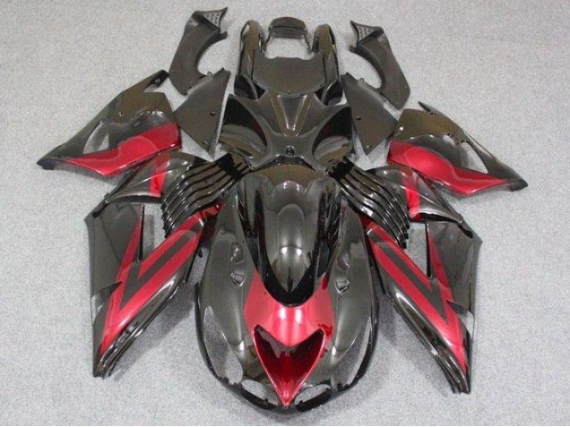 Carénages Kawasaki ZX14R ZZR 1400 2006-2011 - Noir Rouge Carénages Kawasaki ZX14R ZZR 1400 2006-2011 - Noir Rouge