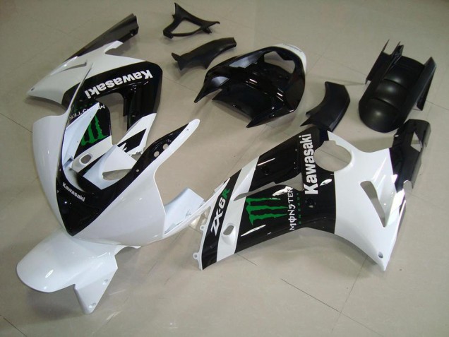 Carénages Kawasaki ZX6R 2003-2004 - Blanc Monster Carénages Kawasaki ZX6R 2003-2004 - Blanc Monster