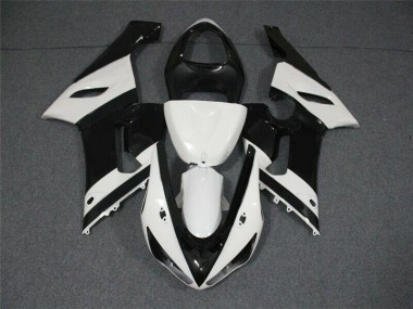 Carénages Kawasaki ZX6R 2005-2006 - Noir Blanc
