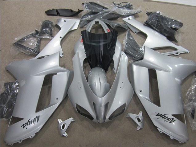 Carénages Kawasaki ZX6R 2007-2008 - Argent Carénages Kawasaki ZX6R 2007-2008 - Argent