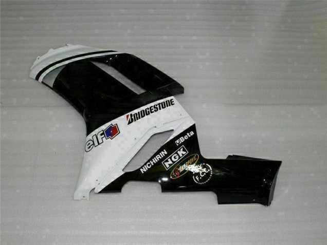 Carénages Kawasaki ZX6R 2007-2008 - Noir Blanc Carénages Kawasaki ZX6R 2007-2008 - Noir Blanc