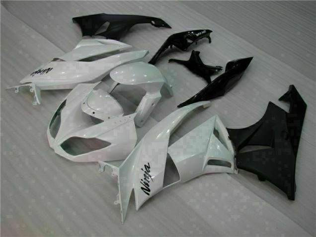 Carénages Kawasaki ZX6R 2009-2012 - Blanc Noir Carénages Kawasaki ZX6R 2009-2012 - Blanc Noir