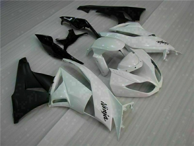Carénages Kawasaki ZX6R 2009-2012 - Blanc Noir Carénages Kawasaki ZX6R 2009-2012 - Blanc Noir