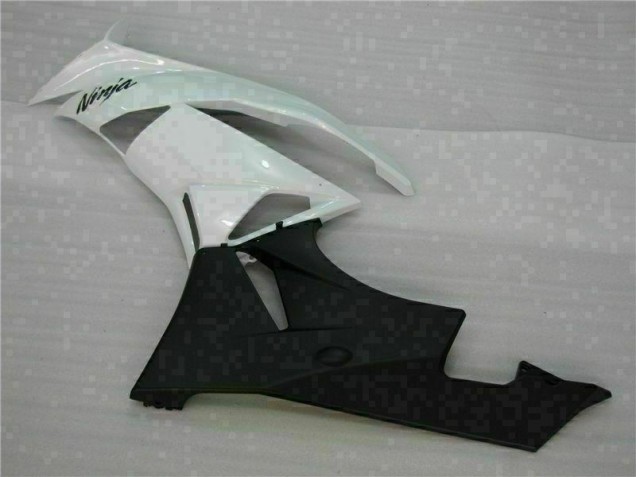 Carénages Kawasaki ZX6R 2009-2012 - Blanc Noir Carénages Kawasaki ZX6R 2009-2012 - Blanc Noir