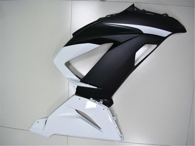 Carénages Kawasaki ZX6R 2013-2018 - Blanc Noir Carénages Kawasaki ZX6R 2013-2018 - Blanc Noir