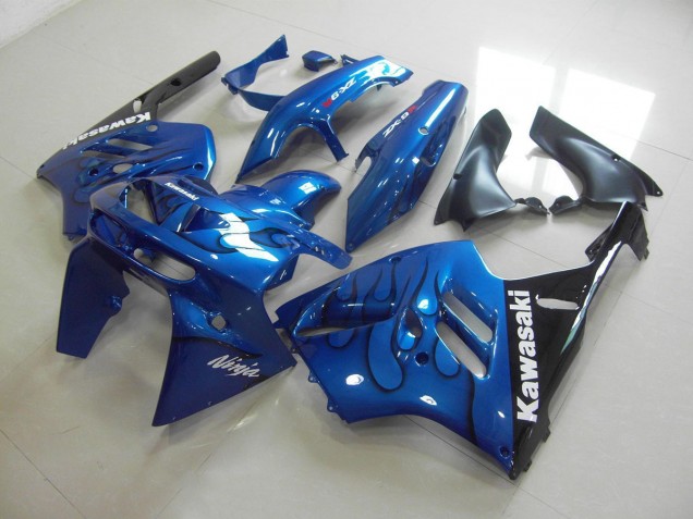 Carénages Kawasaki ZX9R 1994-1997 - Bleu Noir Flamme Carénages Kawasaki ZX9R 1994-1997 - Bleu Noir Flamme