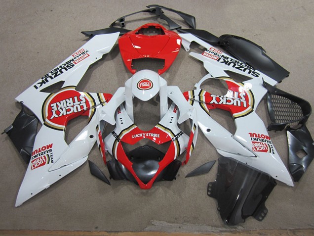 Carénages Suzuki GSXR 1000 K5 2005-2006 - Blanc Lucky Strike Rouge Motul Carénages Suzuki GSXR 1000 K5 2005-2006 - Blanc Lucky Strike Rouge Motul
