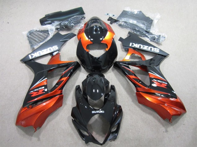 Carénages Suzuki GSXR 1000 K7 2007-2008 - Noir Orange Carénages Suzuki GSXR 1000 K7 2007-2008 - Noir Orange