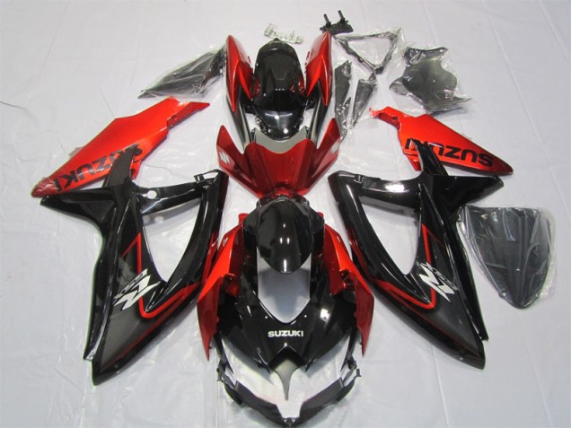 Carénages Suzuki GSXR 1000 K7 2007-2008 - Noir Rouge Carénages Suzuki GSXR 1000 K7 2007-2008 - Noir Rouge