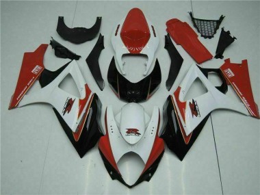 Carénages Suzuki GSXR 1000 K7 2007-2008 - Rouge Blanc