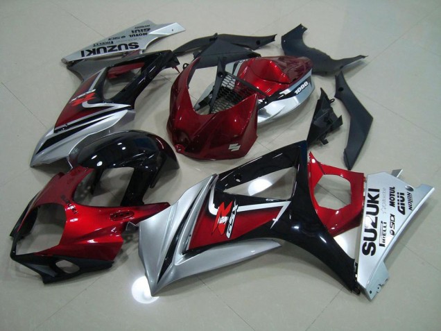 Carénages Suzuki GSXR 1000 K7 2007-2008 - Rouge Noir Argent Carénages Suzuki GSXR 1000 K7 2007-2008 - Rouge Noir Argent