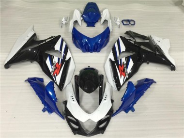 Carénages Suzuki GSXR 1000 K9 2009-2016 - Blanc Bleu Noir