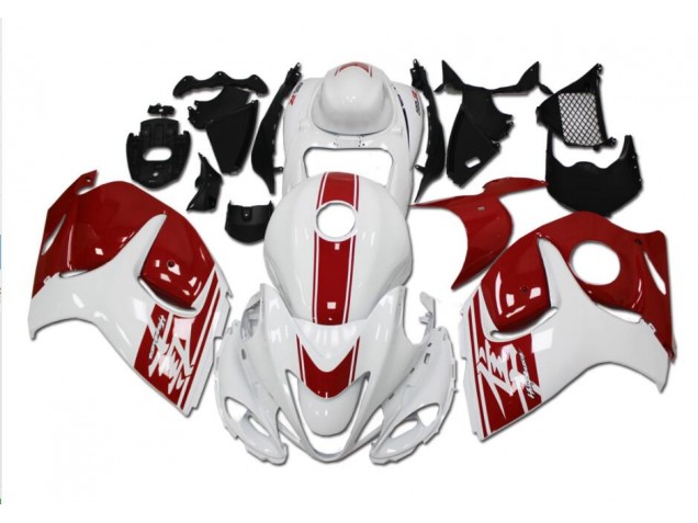 Carénages Suzuki GSXR 1300 Hayabusa 2008-2019 - Blanc Rouge Carénages Suzuki GSXR 1300 Hayabusa 2008-2019 - Blanc Rouge