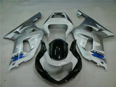 Carénages Suzuki GSXR 600 / 750 K1 K2 K3 2001-2003 - Argent Noir
