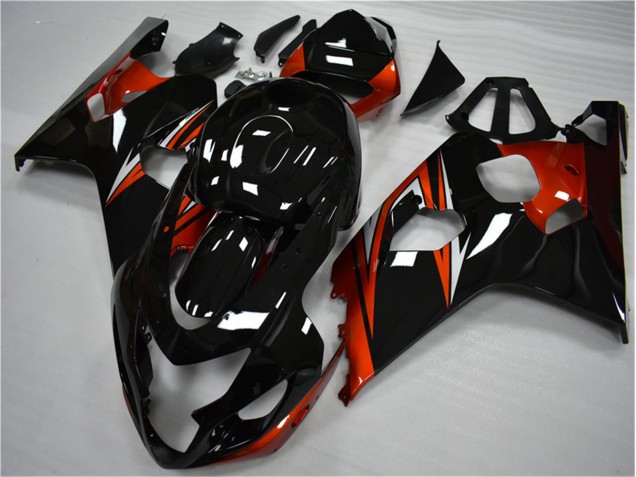 Carénages Suzuki GSXR 600 / 750 K4 2004-2005 - Orange Noir Carénages Suzuki GSXR 600 / 750 K4 2004-2005 - Orange Noir