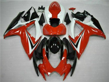 Carénages Suzuki GSXR 600 / 750 K6 2006-2007 - Rouge Blanc