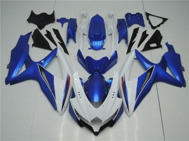 Carénages Suzuki GSXR 600 / 750 K8 2008-2010 - Blanc Bleu