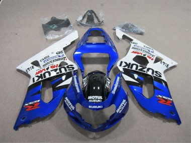 Carénages Suzuki GSXR 600 K1 K2 K3 2001-2003 - Bleu Blanc Motul