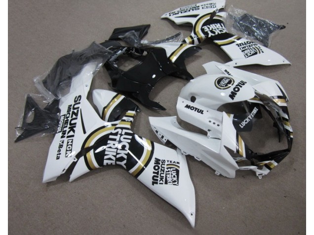 Carénages Suzuki GSXR 600 K11 2011-2024 - Blanc Lucky Strike Noir Motul Carénages Suzuki GSXR 600 K11 2011-2024 - Blanc Lucky Strike Noir Motul