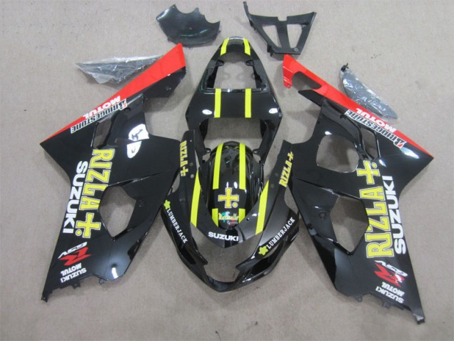 Carénages Suzuki GSXR 600 K4 2004-2005 - Noir Jaune Rizla Carénages Suzuki GSXR 600 K4 2004-2005 - Noir Jaune Rizla