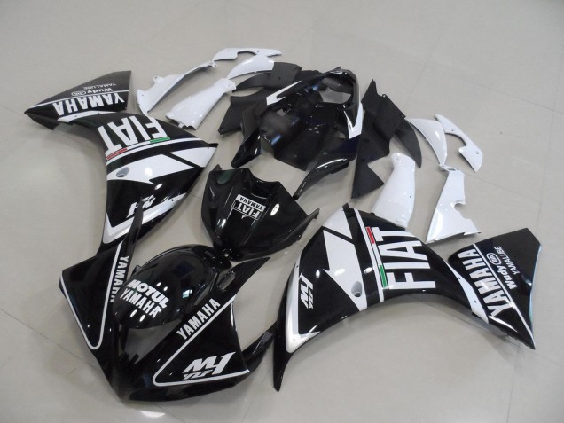 Carénages Yamaha R1 2009-2011 - Noir Blanc Fiat Carénages Yamaha R1 2009-2011 - Noir Blanc Fiat