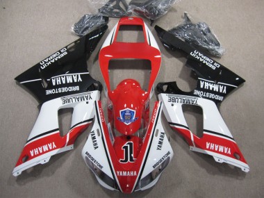 Carénages Yamaha R1 2009-2011 - Rouge Blanc Noir
