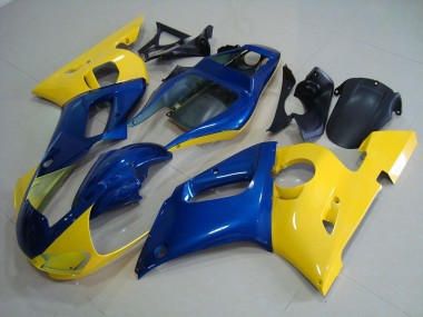 Carénages Yamaha R6 1998-2002 - Jaune Bleu
