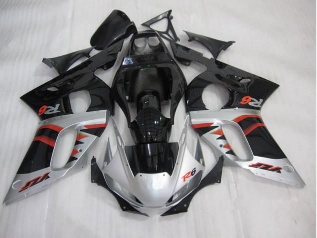 Carénages Yamaha R6 1998-2002 - Noir Argent Carénages Yamaha R6 1998-2002 - Noir Argent