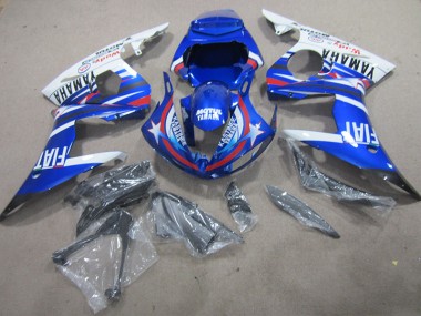 Carénages Yamaha R6 2003-2005 - Bleu Blanc Motul Fiat