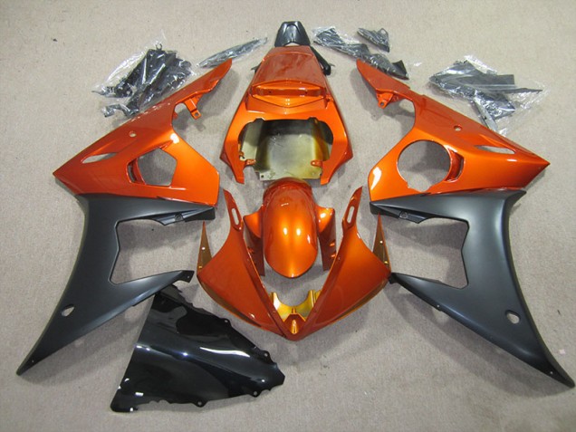Carénages Yamaha R6 2003-2005 - Orange Noir Carénages Yamaha R6 2003-2005 - Orange Noir