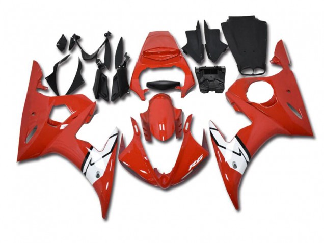 Carénages Yamaha R6 2003-2005 - Rouge Blanc Carénages Yamaha R6 2003-2005 - Rouge Blanc